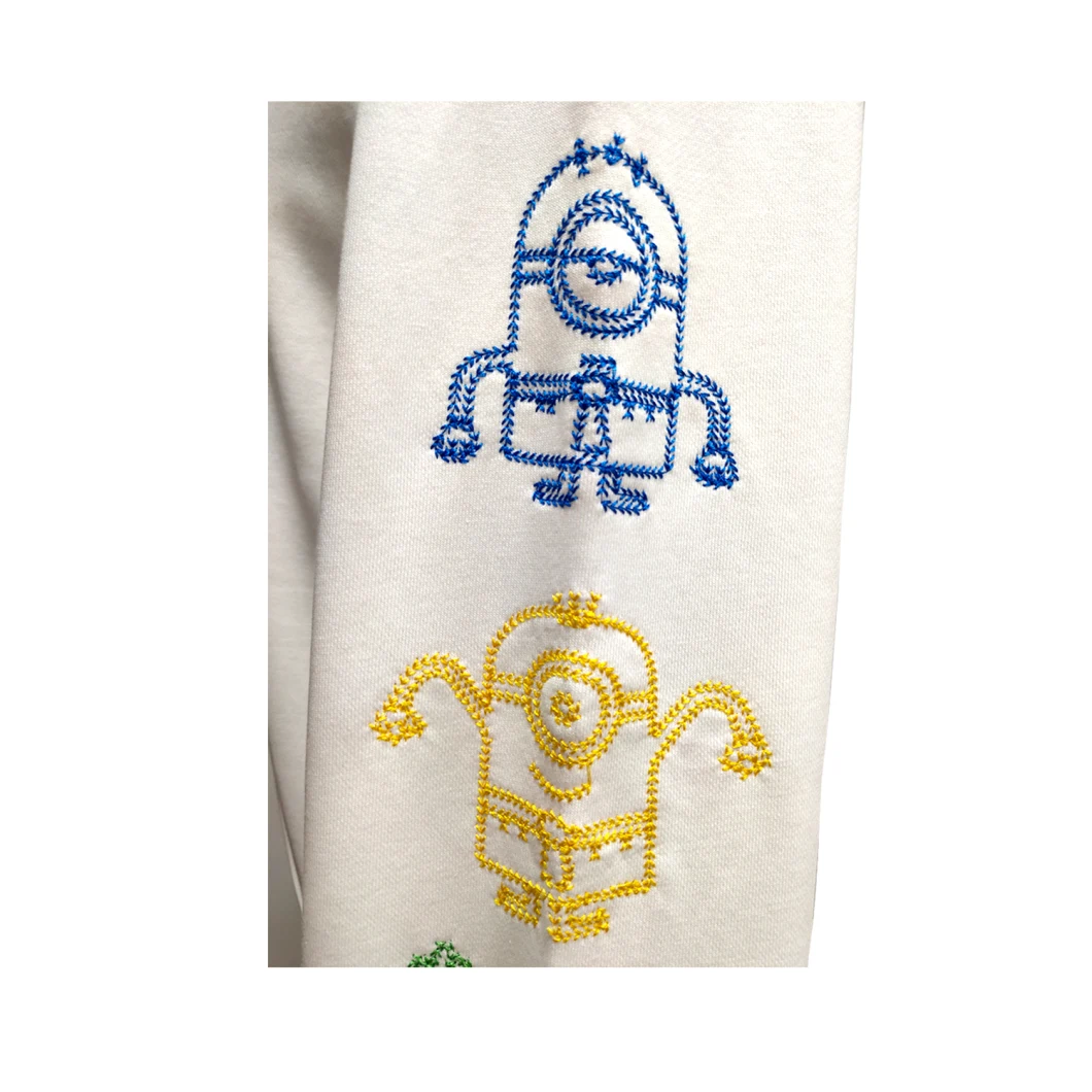 Knitting Sweatershirt with Positional Embroidery and Can Be Customized