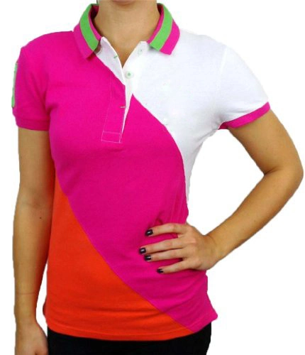 Embroidery Printing Logo Breathable Color Matching Lapel Polo Shirt Women Short-Sleeved Top Custom Polo Shirts