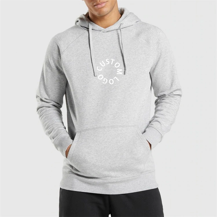 OEM Custom Logo Plain Blank Pullover Gym Sports Hoodie for Men