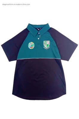 Uniformes escolares de jardim de infância personalizados de boa qualidade com impressão de logotipo 100% algodão camisas polo escolares