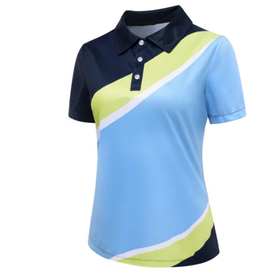 Camisas polo femininas esportivas coloridas personalizadas de alta qualidade